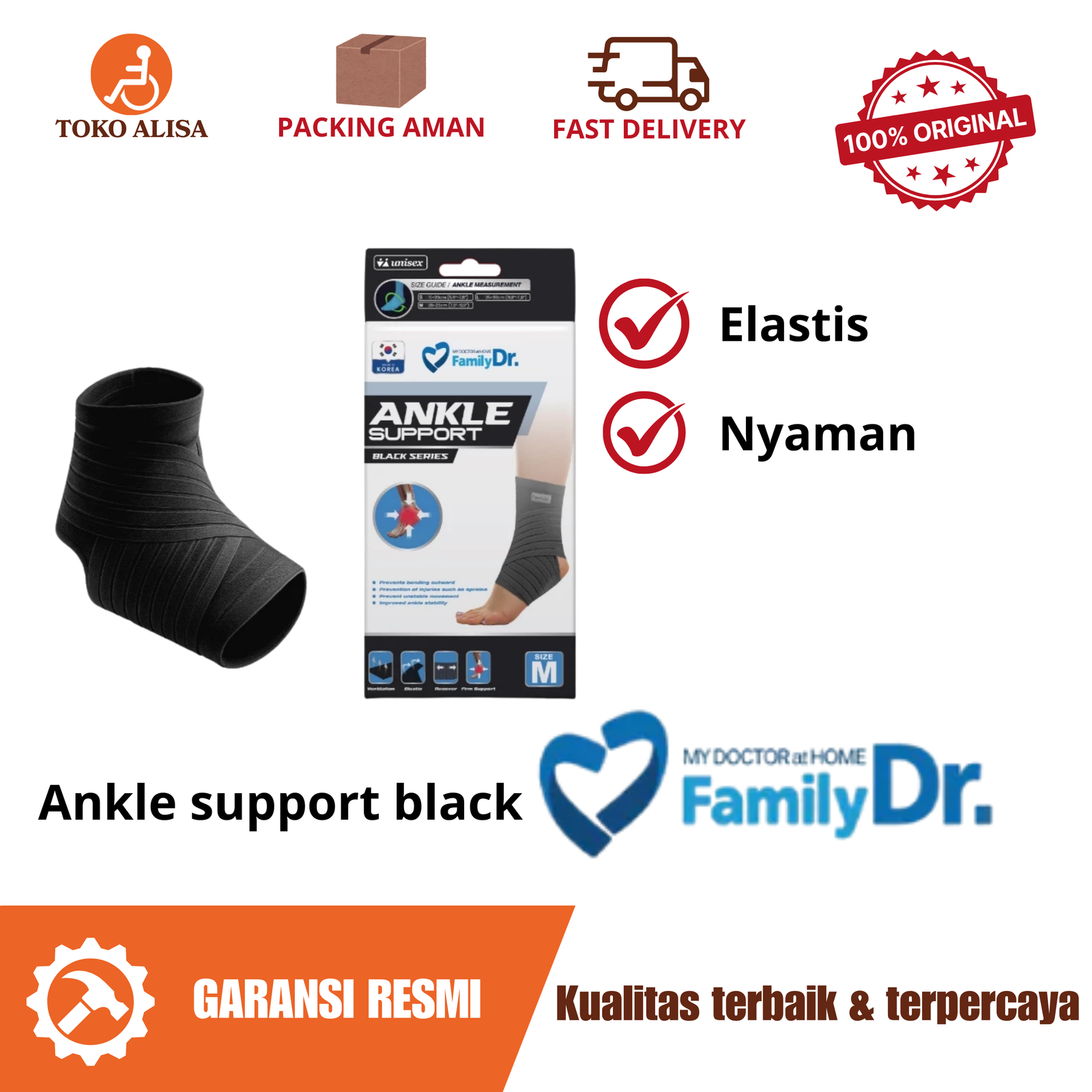 Ankle support black
